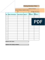 Attendance Sheet Format