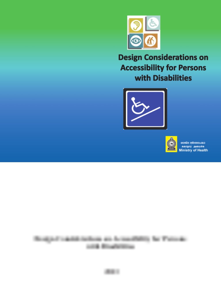 Accessibility Design for Disabled Persons | PDF | Accessibility | Elevator