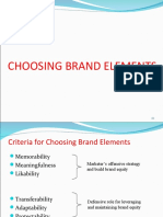 Choosing Brand Elements Elements and IMC