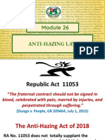 Module 26 - Anti-Hazing Law