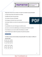 Serie D'exercices - Math - Proportions - 2ème Economie Services