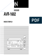 Denon AVR 1602 Owners Manual