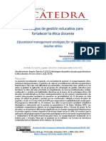 Estrategias de Gestión Educativa para Fortalecer La Ética Docente