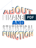 Financial and Statistical Excel Functions