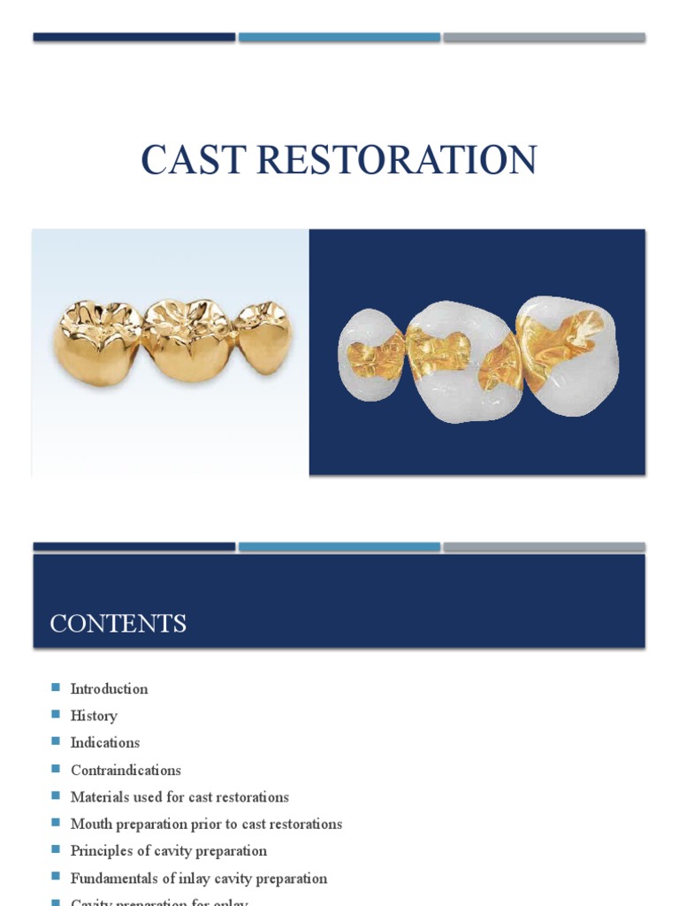 1 Cast Restoration PDF Materials Mouth