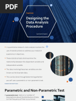 Designing Data Analysis Procedure