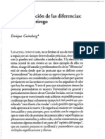 La comprension de las diferencias: necesidad y riesgo