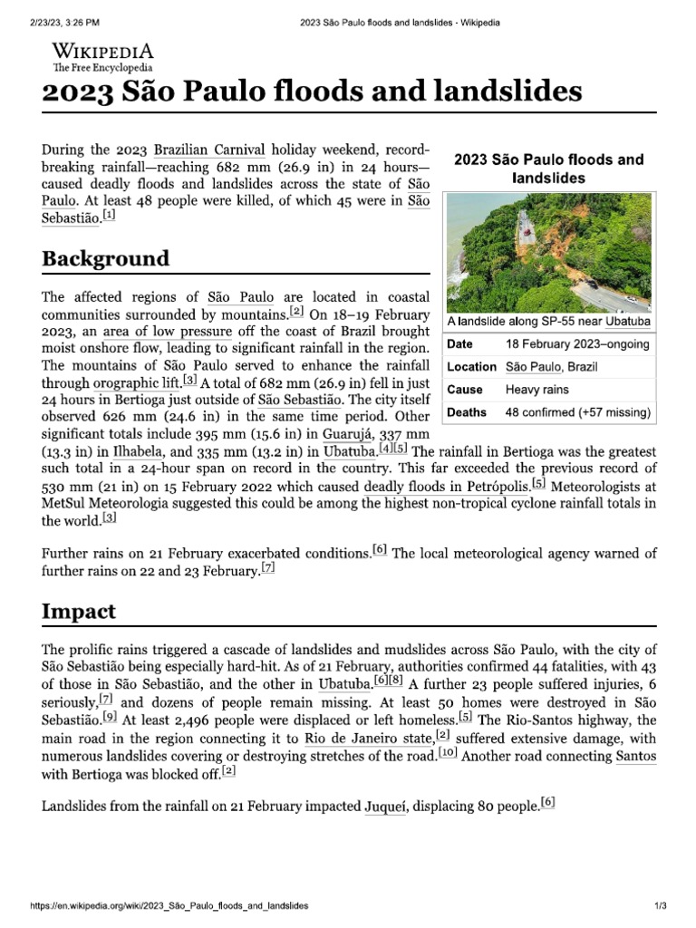 2023 São Paulo Floods and Landslides PDF