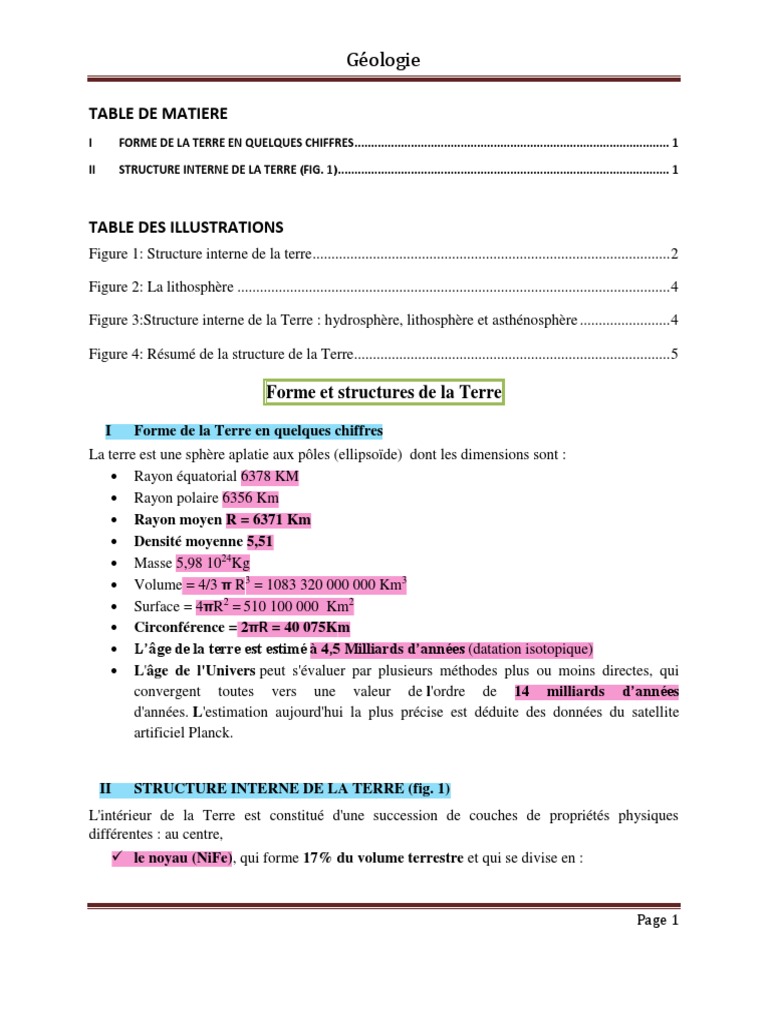 Structure interne de la Terre expliquée | PDF | Terre | Croûte terrestre