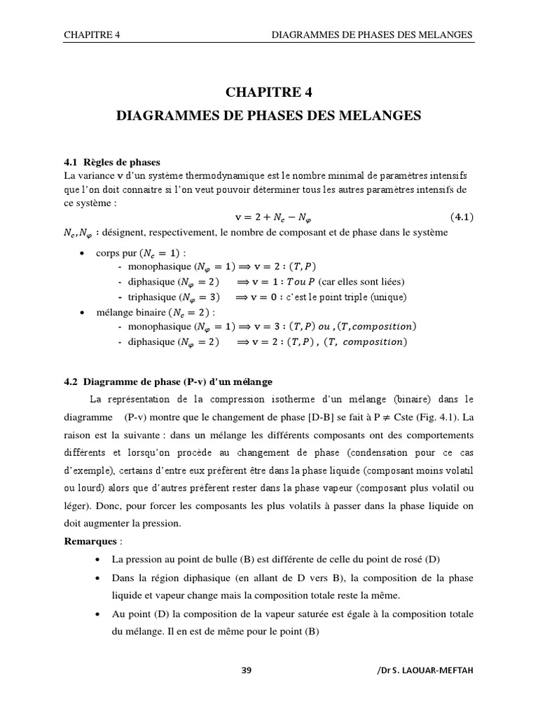 Diagrammes de phases des mélanges | PDF | Diagramme de phase | Phase ...