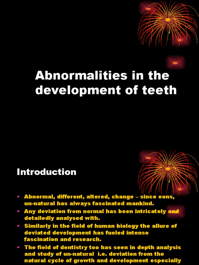 Developmental Tooth Abnormalities | PDF | Human Tooth | Tooth Enamel