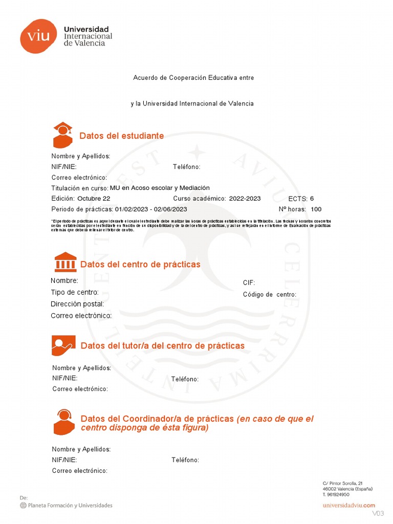 Acuerdo de Cooperacin MU AcosoEscolar | PDF | Seguro | Privacidad de la ...