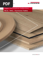 EGGER Color Equivalents: NCS & RAL | PDF | Color | Visual Perception