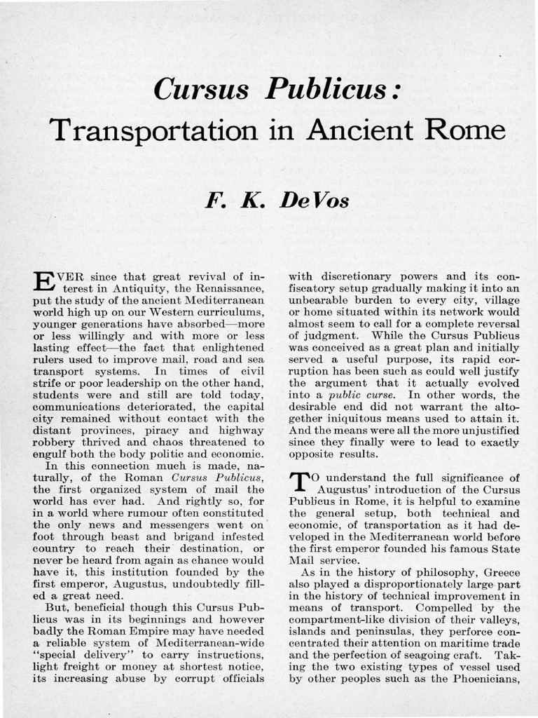 Publicaffairs Vol15 Iss3 pp8 17 | PDF | Roman Empire | Cargo