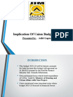 Implication of Union Budget 2023