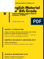 English Material For 8th Grade (Materi Bahasa Inggris Kelas 7 Semester 12021)