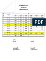 Jadwal Pelajaran Kelas Ii