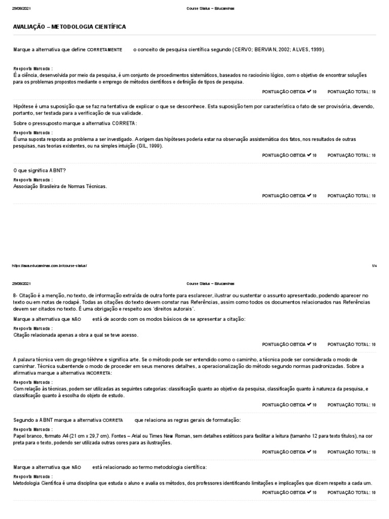 Regras de Citação e Formatação ABNT | PDF | Citação | Método científico