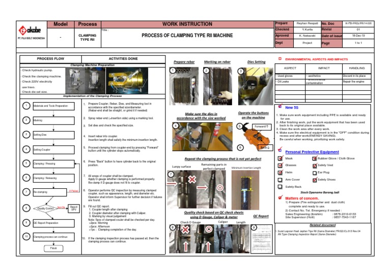 Work Instruction Type RII IK-FBI-PROJ-PR-14-006 Rev.01. Englis... | PDF ...