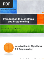 1-Introduction To Algorithms and C Programming