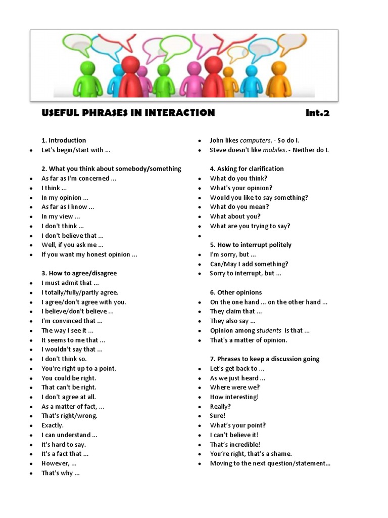 Essential Phrases for Effective Interaction | PDF