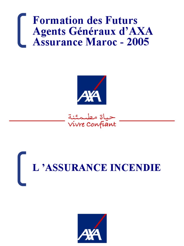 Formation sur l'Assurance Incendie AXA | PDF | Assurance
