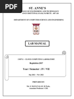 Cs8711-Cloud Computing Laboratory-778800227-Cc Lab Manual