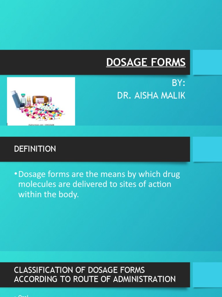 Dosage Forms PDF Tablet (Pharmacy) Topical Medication