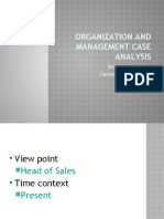 Organization and Management CASE Analysis