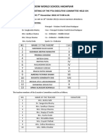 PTA Meeting 7Th Nov 2022