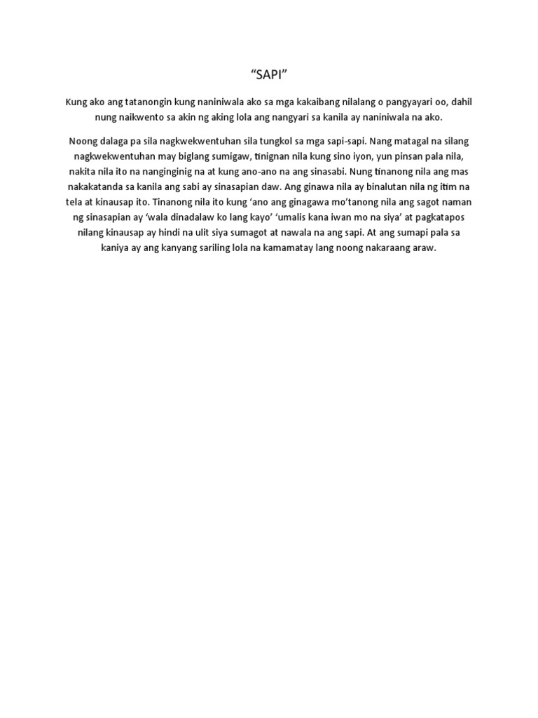 Sapi | PDF