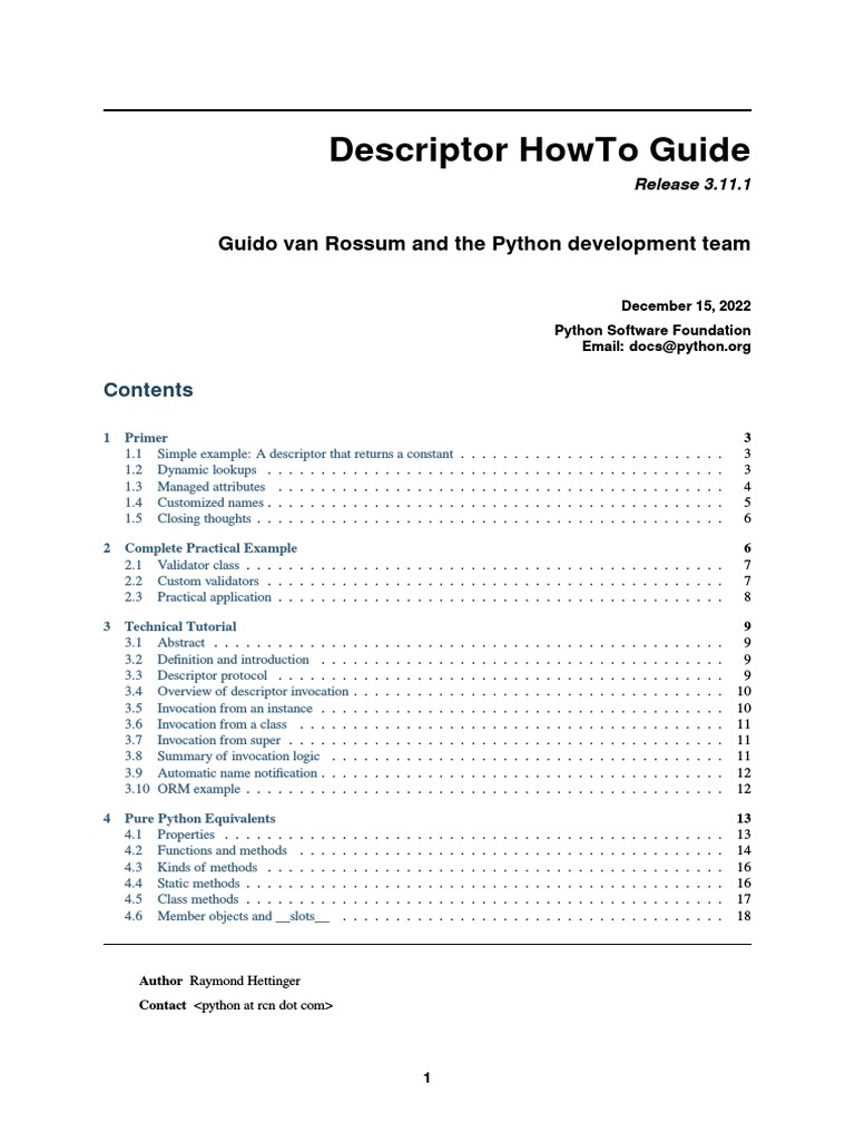 A Comprehensive Guide to Python Descriptors: Their Primer, Practical ...