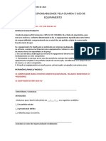 Termo de Responsabilidade Pela Guarda e Uso de Equipamento Mirian 22 Fevereiro