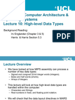 COMP0068 Lecture10 High Level Data Types