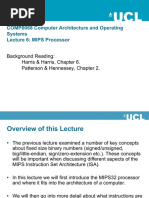 COMP0068 Lecture6 MIPS Processor