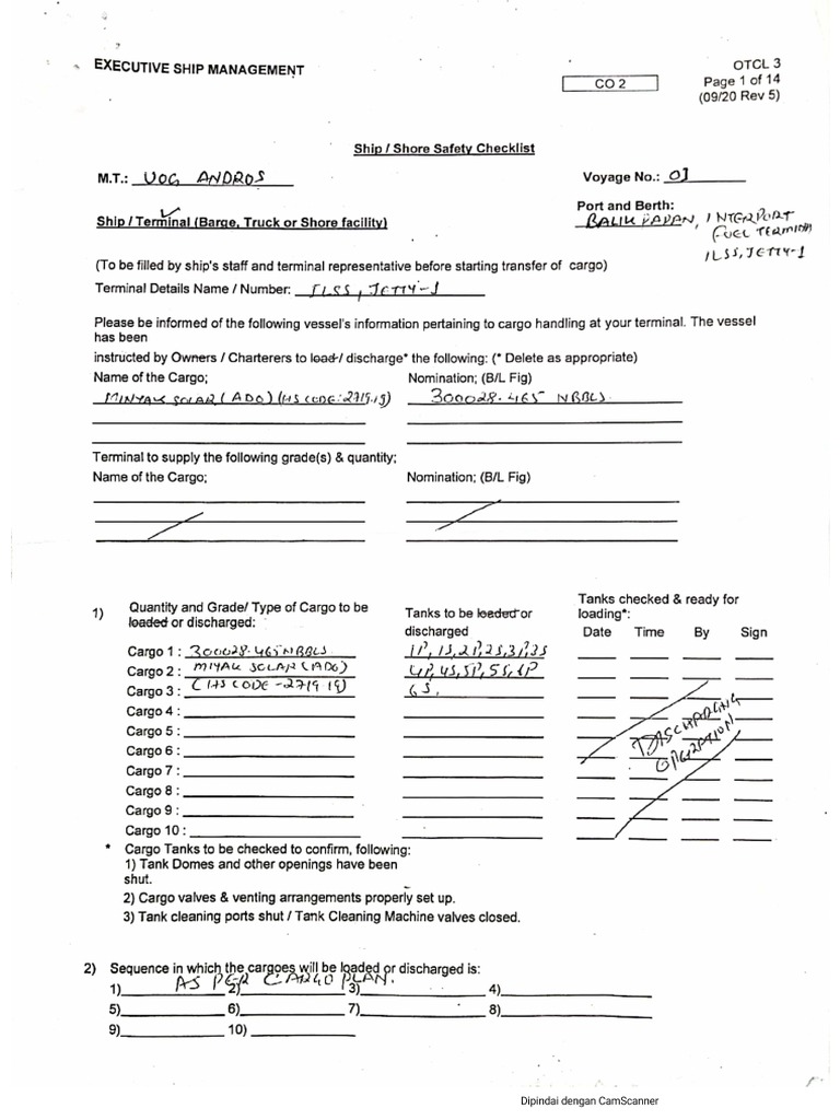 Sample SSSC ISGOTT 2020 | PDF