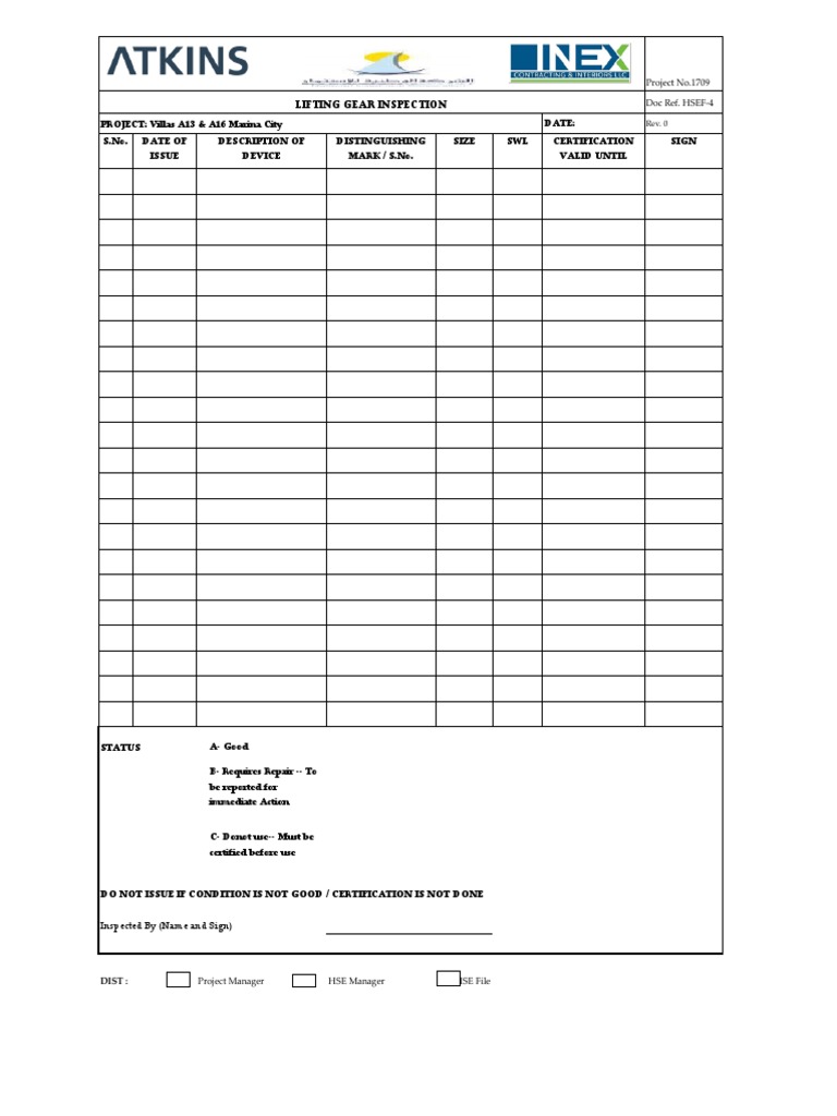 Copy (2) of HSEF4 Lifting Gear Inspection 01 AUG 08 Issue PDF