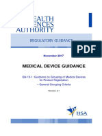 Medical Device Grouping Guidance