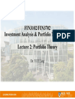 Portfolio Theory Risk and Return