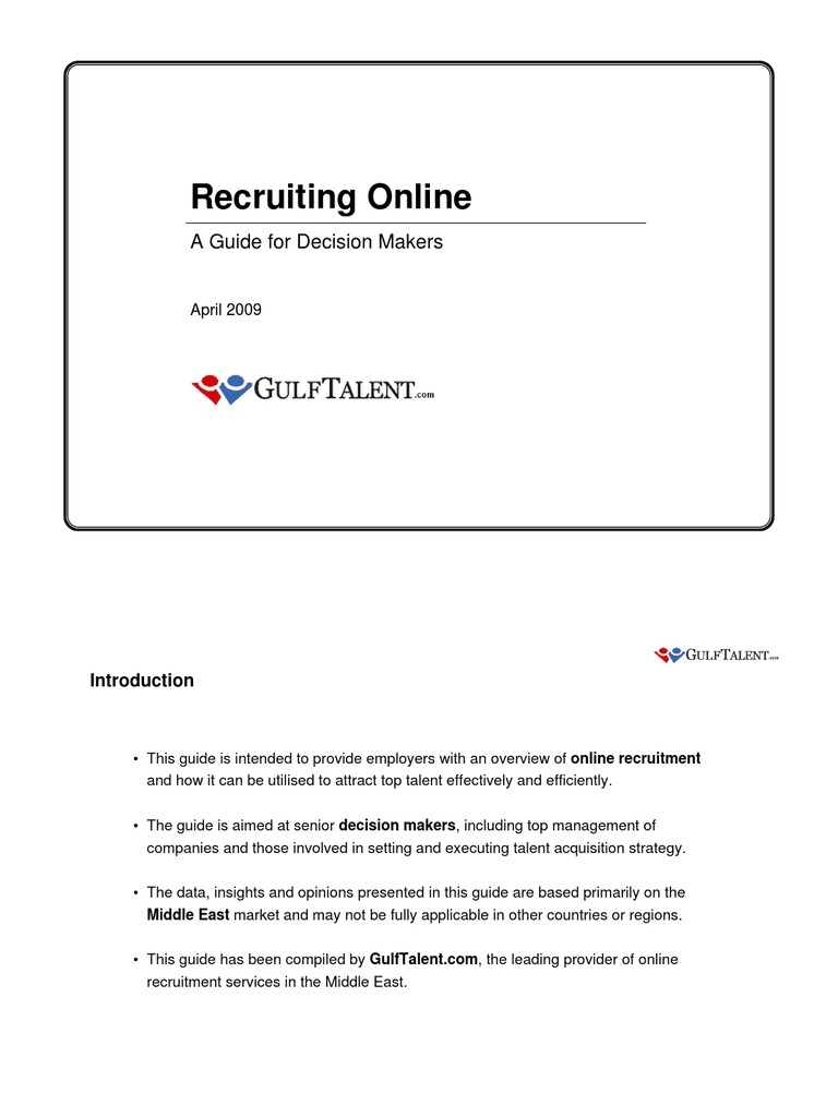 Guide To Recruiting Online | PDF