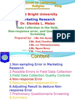 Chapter 14 Data Collection in The Field, Non-Response Error-NALYN