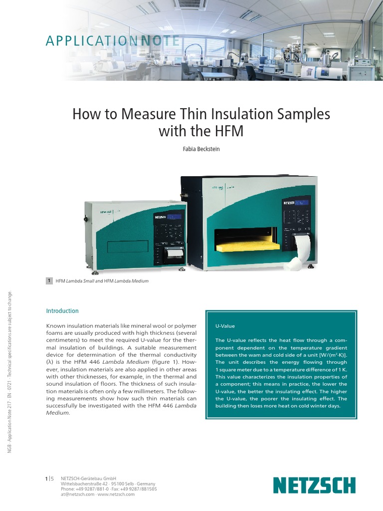 Measuring Thin Thermal Insulation Samples | PDF | Heat Transfer ...
