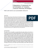 A Conceptual Regulatory Framework For The Design & Evaluation of Complex, Participative Cultural Planning Strategies