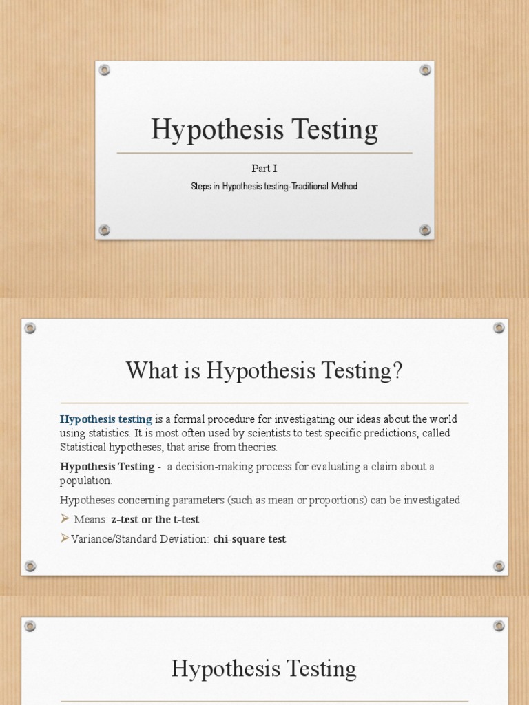 Hypothesis Testing Revised | PDF | Statistical Hypothesis Testing ...