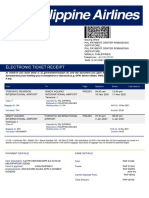 Philippine Airlines e-ticket receipt