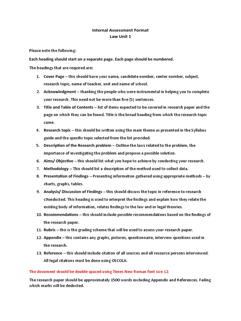 Internal Assessment Outline for Law Unit | PDF | Methodology | Justice