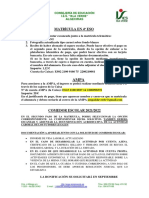 Información Matrícula 4º ESO