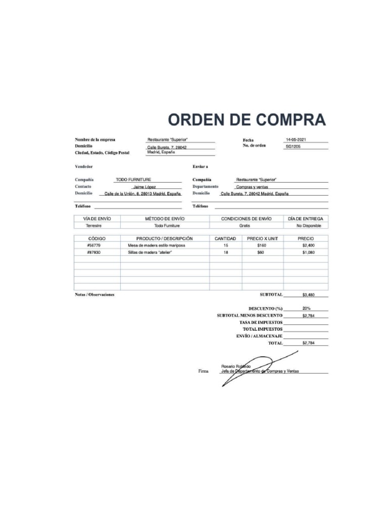 Orden de Compra | PDF