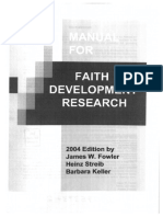 Manual For Faith Development Research