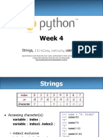 Strings, if/else, return, user input - Python basics